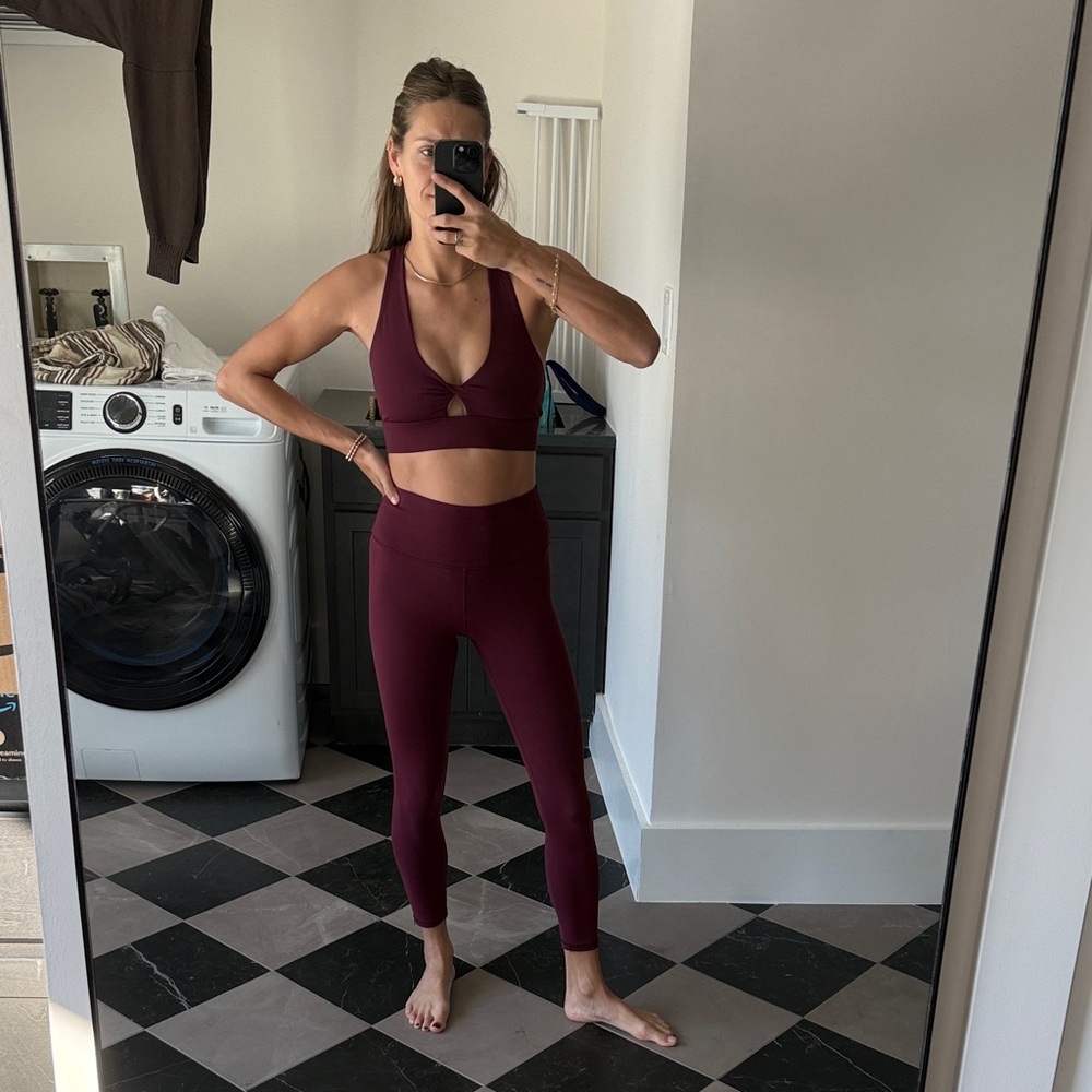 Fabletics Maroon Activewear Set - image 1